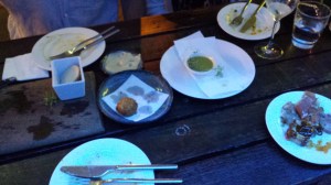 By the time I thought to take a photo of the food, we had devoured everything.