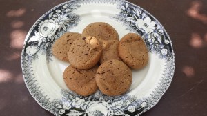 The first batch followed the original recipe which says to process the chocolaten with the other ingredients.